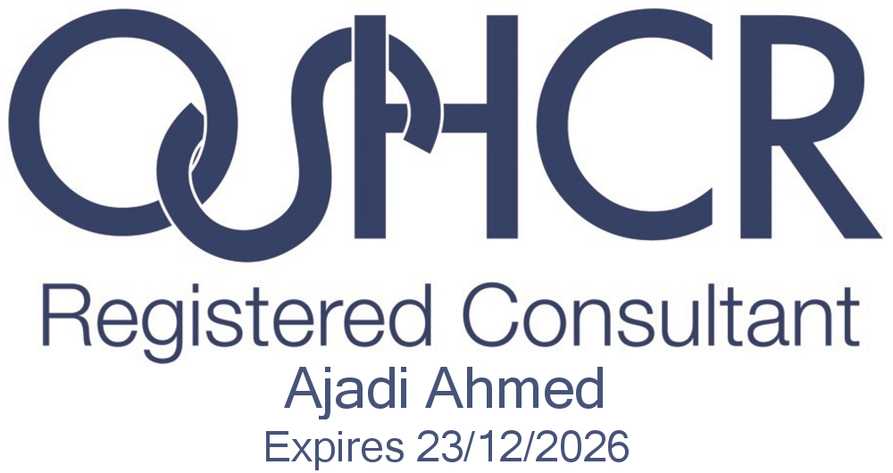 OSHCR Registered Consultant — Ajadi Ahmed — expires 23/12/2026